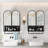 Modern Double-Arched Mirror Silene with Adjustable Shelves and Towel Rack, Perfect for Bathroom, Living Room, and Bedroom Storage-341427173