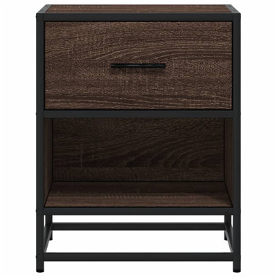 Amberle 40cm W Metal Bedside Table