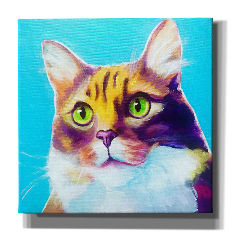 " Cat - Willow " by Dawg Painter, 37" H x 37" W x 1.5" D