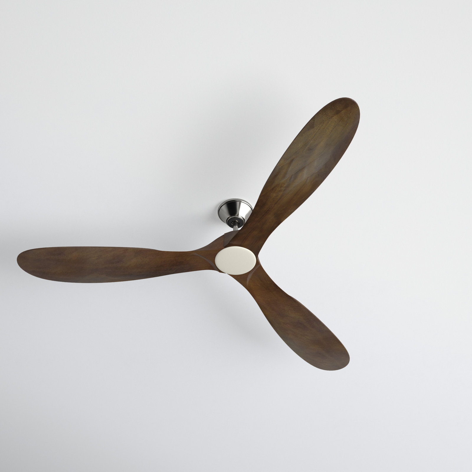 Ceiling Fan with LED Light Kit, 52 inches, Brushed Steel with Koa Blades
