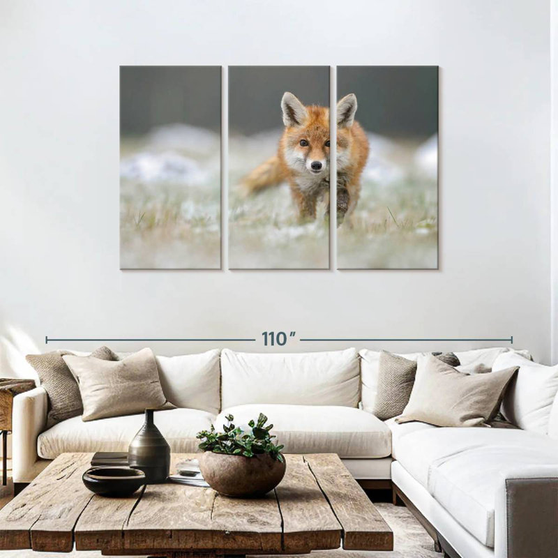 Baby Red Fox, 48" H x 74" W