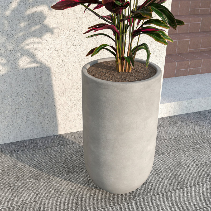 Pot à fleurs rond rond en bambou Fiberstone de Toddy, H 35,50 po x l 21,50 po x P 21,50 po