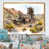 Toile avec cadre flottant or