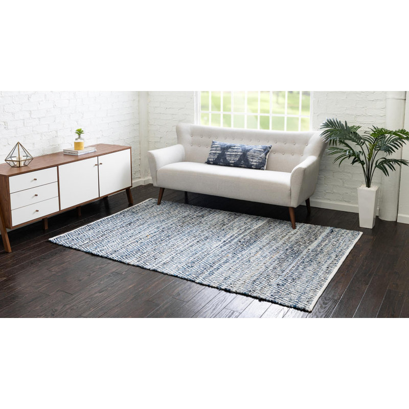 Skila Cotton Chevron Indoor Rug, Rectangle 4'1" x 6'1"