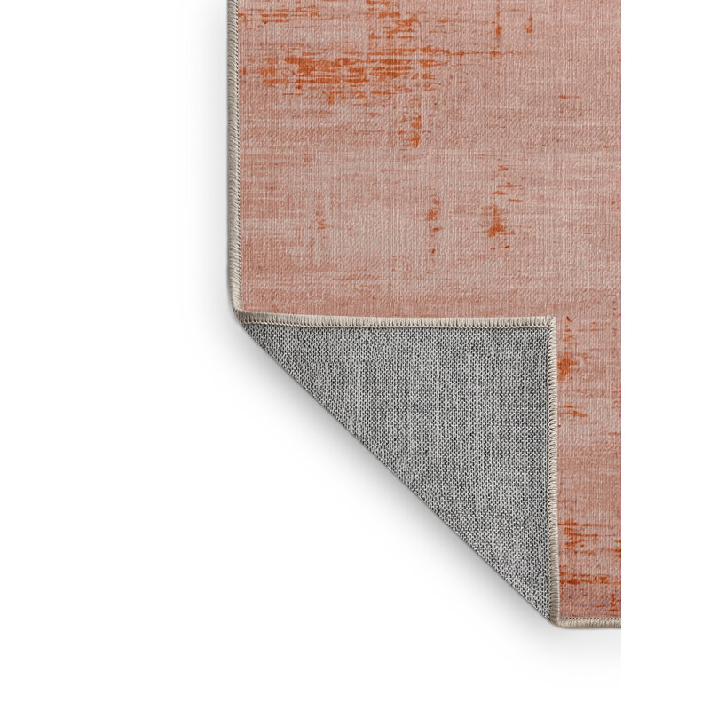 Machine Washable Abstract Beige Area Rug, Square 7'