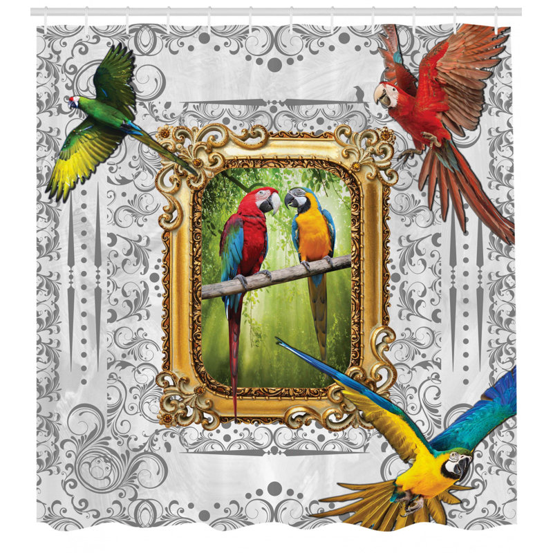 Shower Curtain with Hooks Included, 70" H x 69" W