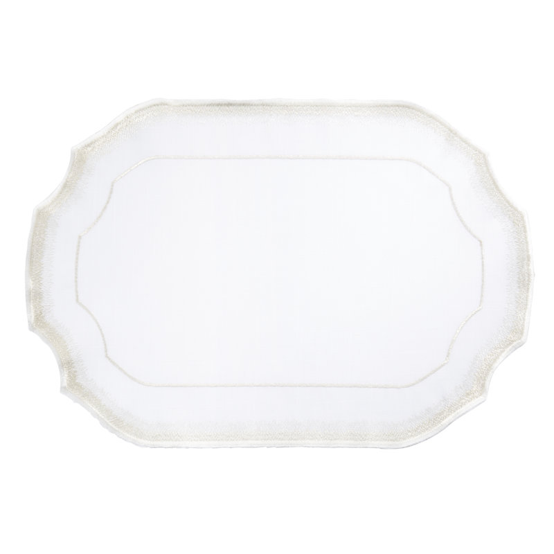Napperon Elegant, Blanc / Champagne
