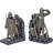 Arthurian Knight Bookends,Grey Stone,8 Inch, Set Of Two
