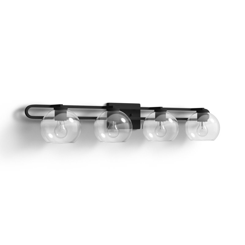 Eveline 4 - Light Dimmable Vanity Light, Midnight Black, 4, 7.63"H x 40"W x 8.38"D