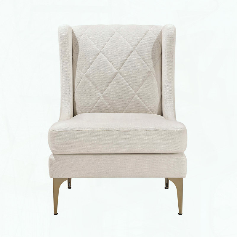 Fauteuil d'appoint moderne en chenille, Taupe