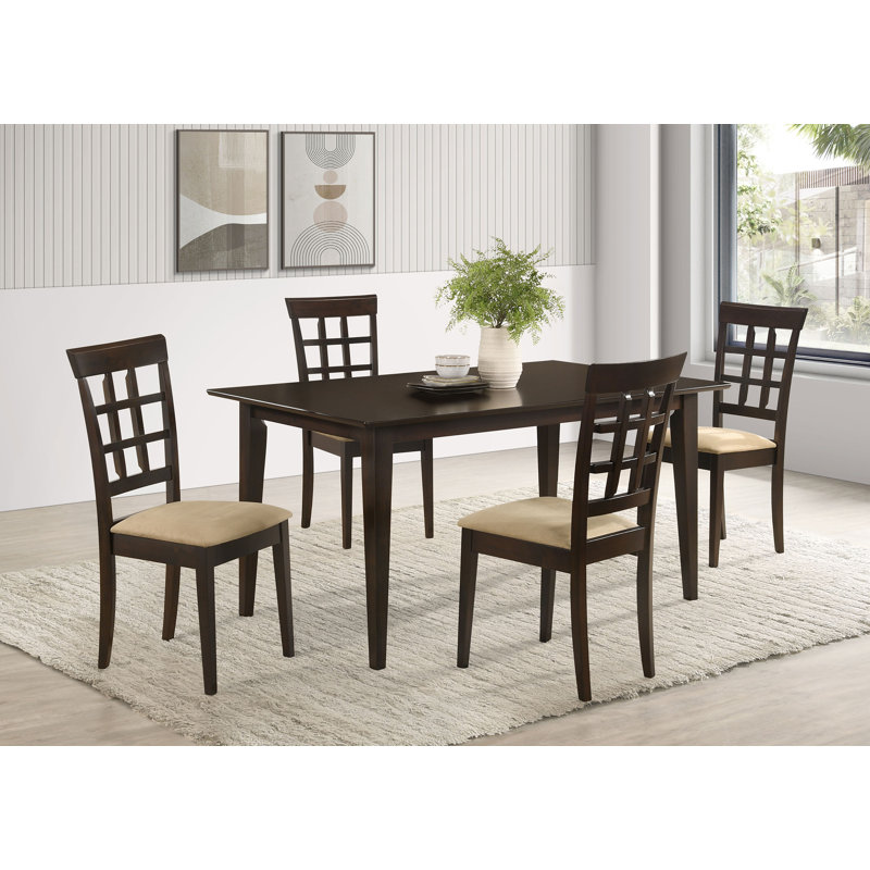 Gabriel 5-Piece Rectangular 59-Inch Dining Set Cappuccino
