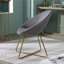 Fauteuil d'appoint rembourré en velours soyeux Slatina-1919672814