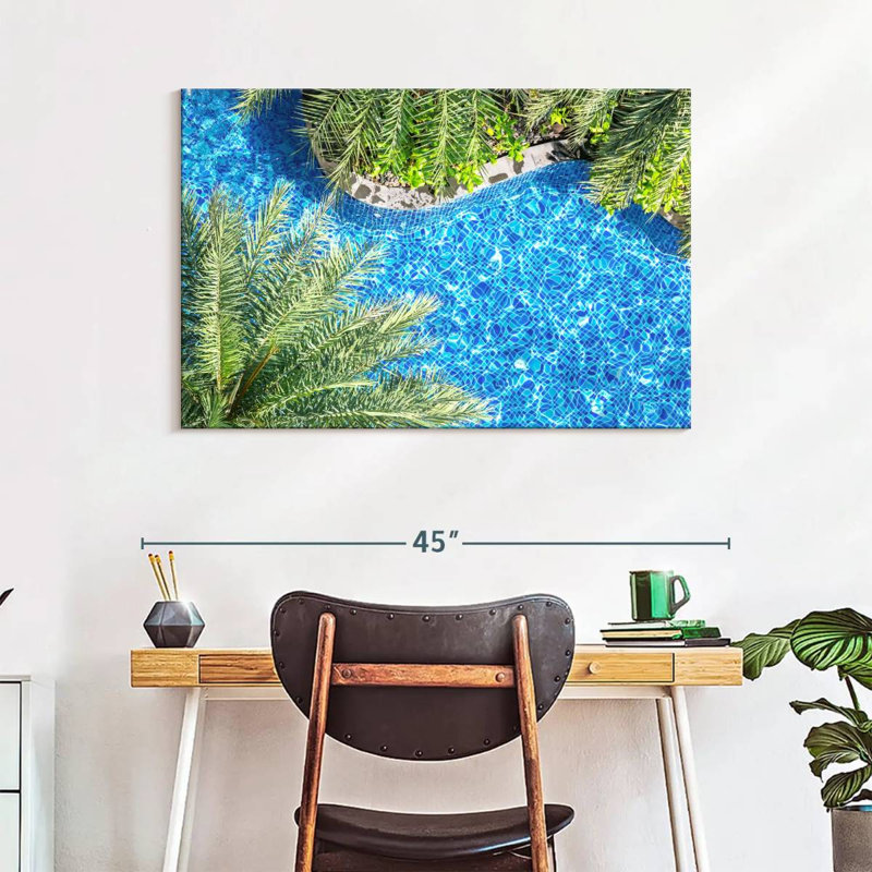 Sireci Poolside Palm Trees, 26" H x 39" W