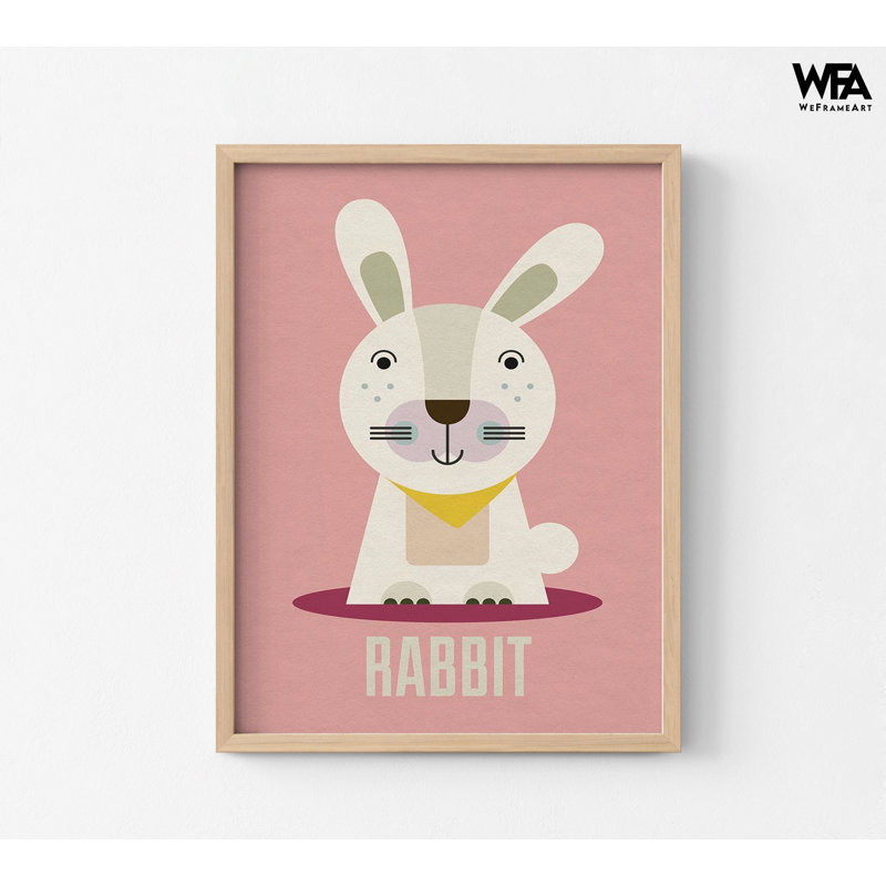 «Rabbit Kids Nursery» par Gary Williams, affiche de chambre de bébé mignon, affiche de chambre d'enfant en bas âge, Tanné