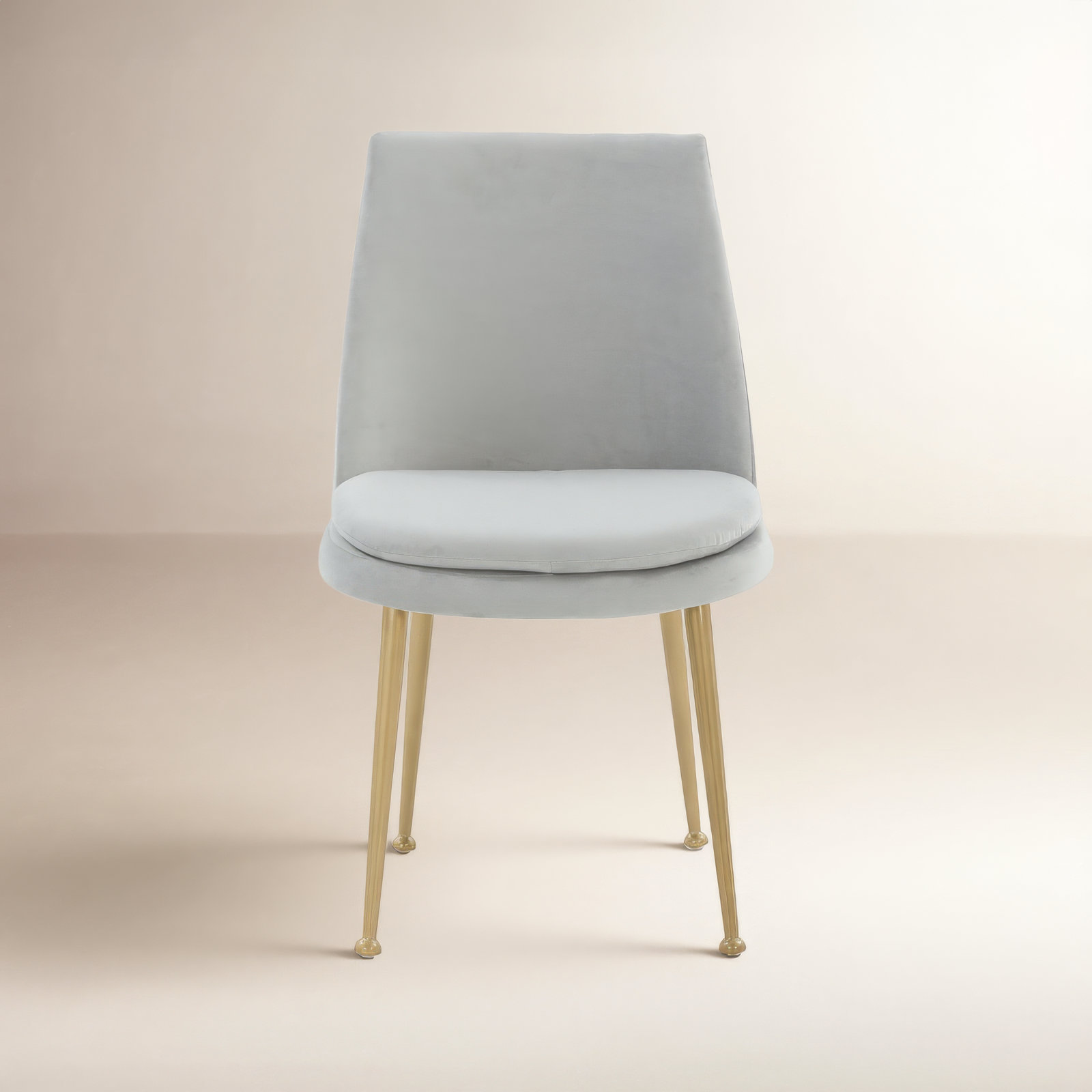 Siena Velvet Dining Chair, Light Gray