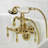 Kingston Brass Heritage Three-Handle 2-Hole Tub Wall Mount Clawfoot Tub Faucet with Hand Shower-51000023