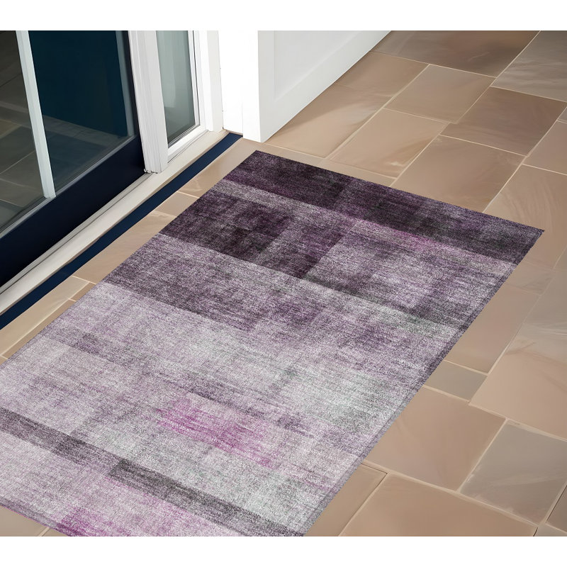 Tapis rectangulaire HomeRoots avec envers antidérapant
