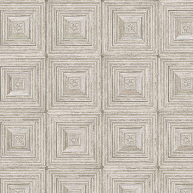 Rouleau de papier peint L 32,7 pi x l 20,5 po Hanry, Gris / Beige