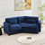 92.5" Curved Corduroy Sectional Sofa Seater for 3