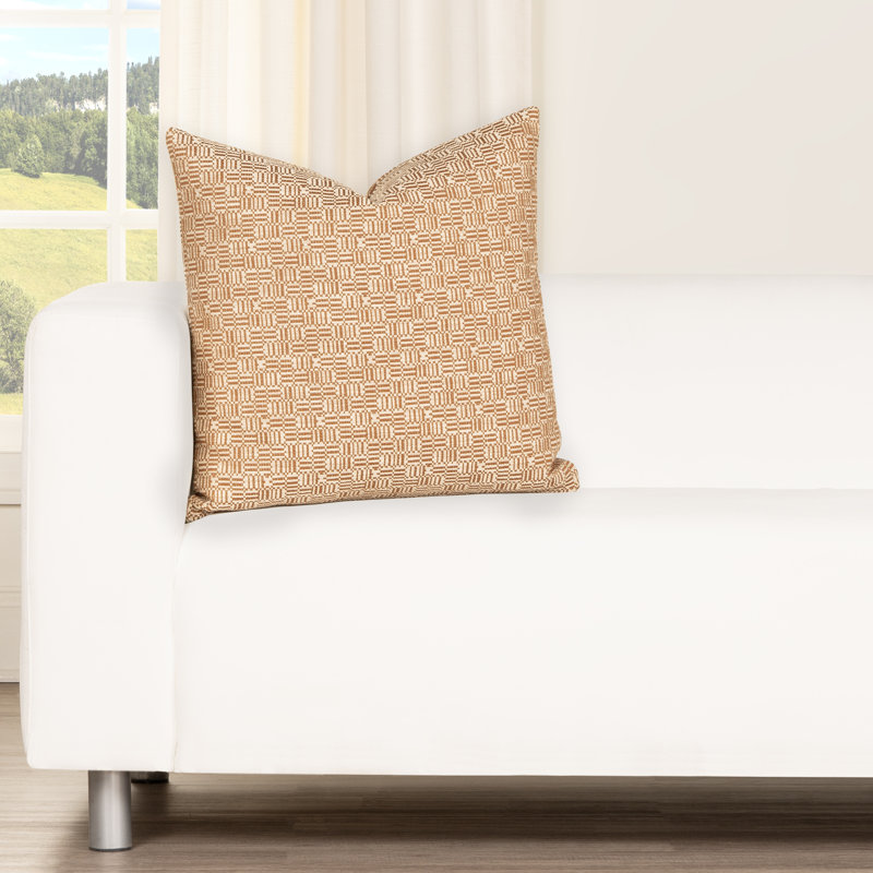 Coussin décoratif Dapper, 16" x 16", Polyester, Sienna