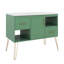 Meuble-lavabo de 36 pouces avec lavabo en résine, meuble de rangement autoportant avec une porte, 2 tiroirs, 2 compartiments de rangement