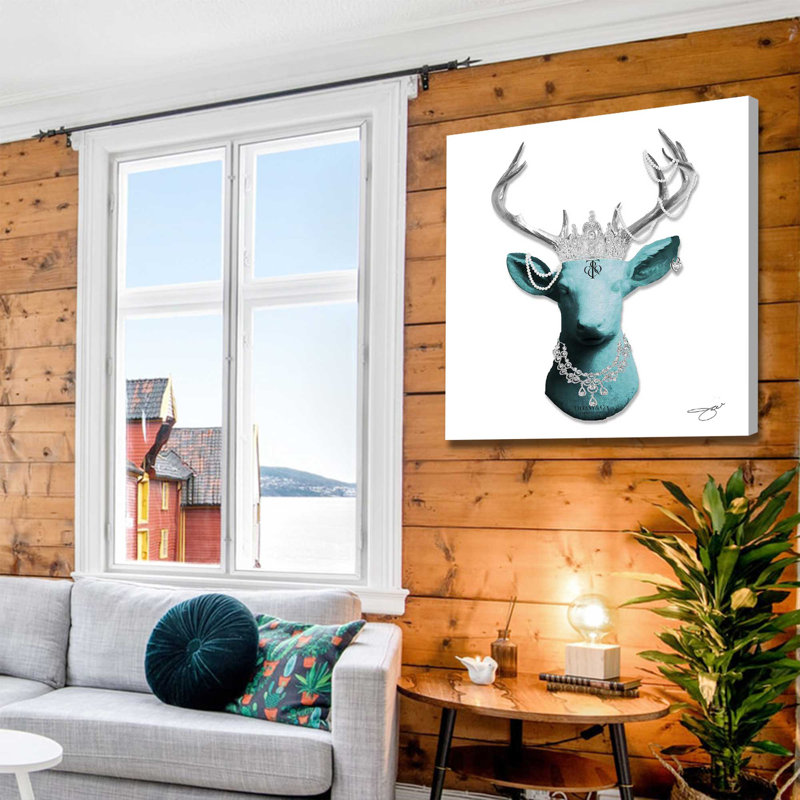 Tiffany Deer (Square) par By Jodi - impression, H 28 po x l 28 po x P 1,5 po, Toile tendue