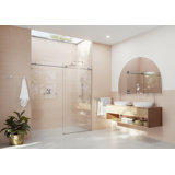 Eclipse 68 - 72 in. x 78 in. Fully Frameless Sliding Shower Door