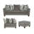 Dyshon Upholstered Sofa & Chaise with Ottoman