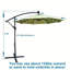 Parasol lumineux à énergie solaire à DEL-588051240