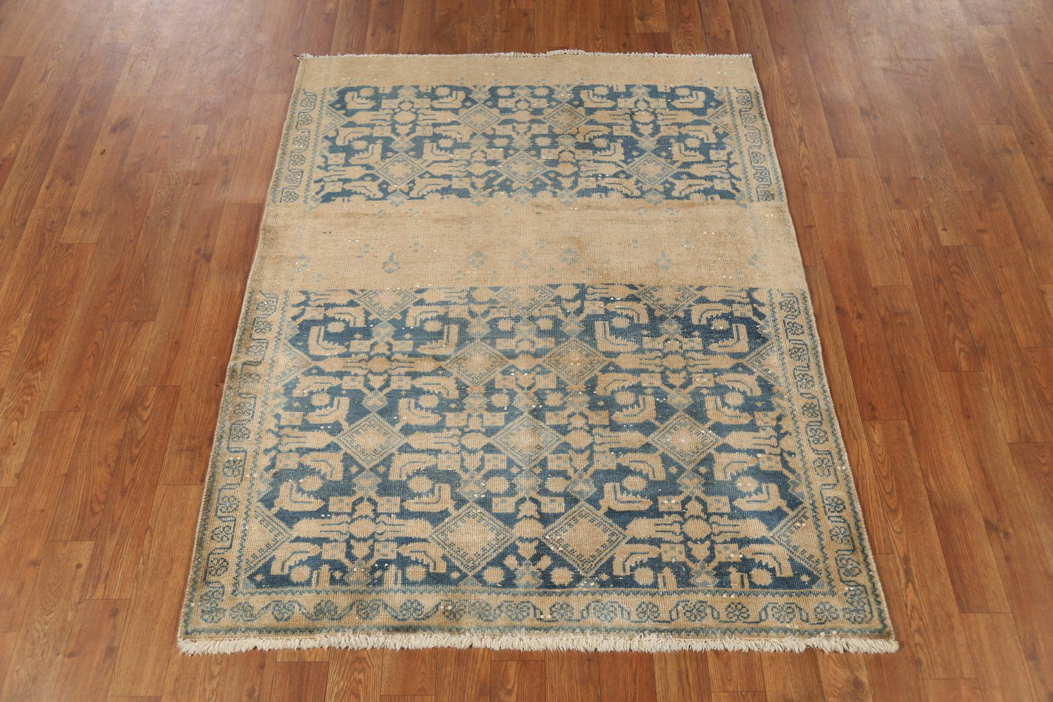 Rug Source Outlet Handmade Blue Traditional Rug 4x5 | Wayfair