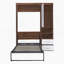 Lit escamotable simple avec armoire murale, blanc