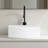 15.75 In. Vessel Rectangular Modern Ceramic Bathroom Sink In Milk White