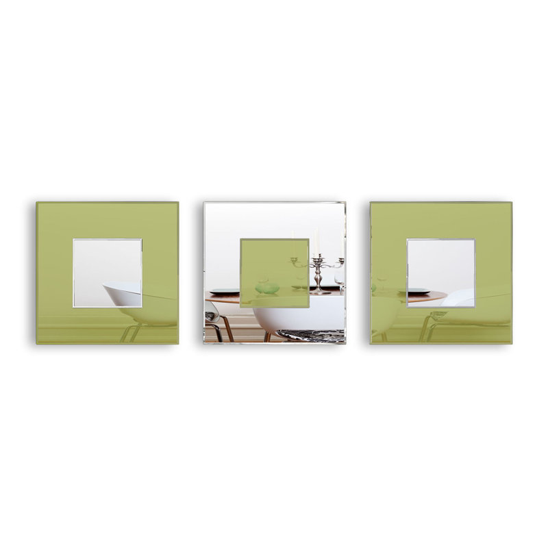 Everetts Flat Wall Mirror, Green