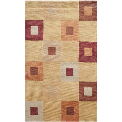 Tapis beige / brun Elikai