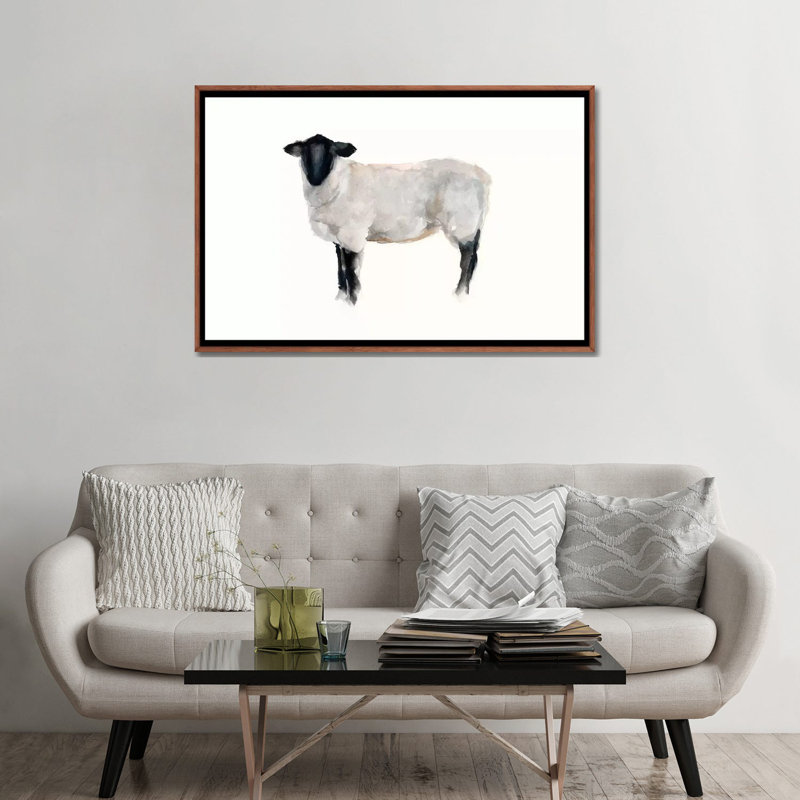 "Farm animal Study I" par Ethan Harper, reproduction d’art, H 32 po x l 48 po x 1,5 po, Toile avec cadre en bois classique
