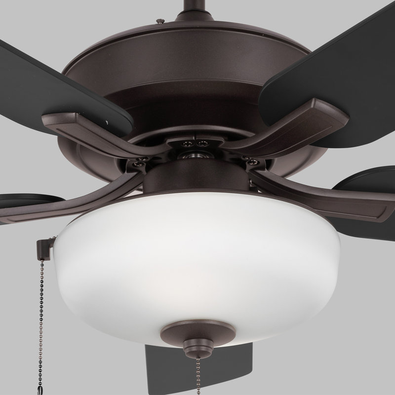 Ventilateur de plafond de 52 po avec éclairage à DEL, Bronze / noyer américain, Bronze
