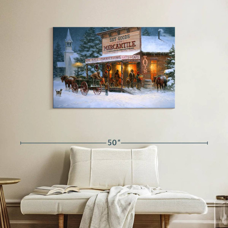 Western Christmas Wishes, H 26 po x l 39 po