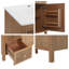 Armoire de meuble-lavabo 30 po Farmhouse, placage en bois d'acacia avec tiroirs profonds et portes à chevrons (naturel)
