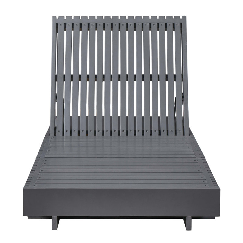 Modern Acacia Solid Wood Outdoor Chaise Lounge - Adjustable Reclining Sun Lounger For Patio, Deck, Garden, Poolside Use