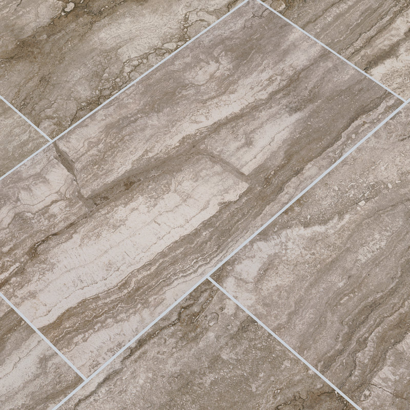 Beraldi 12 in. x 24 in. Matte Porcelain Stone Look Floor and Wall Tile, Travara