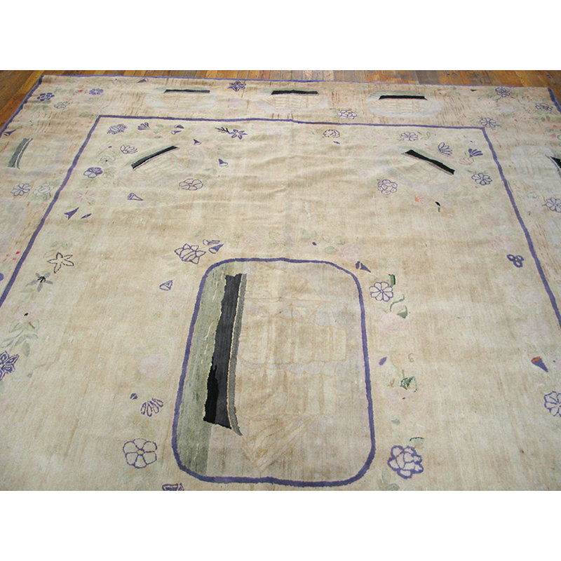 Tapis crocheté antique American