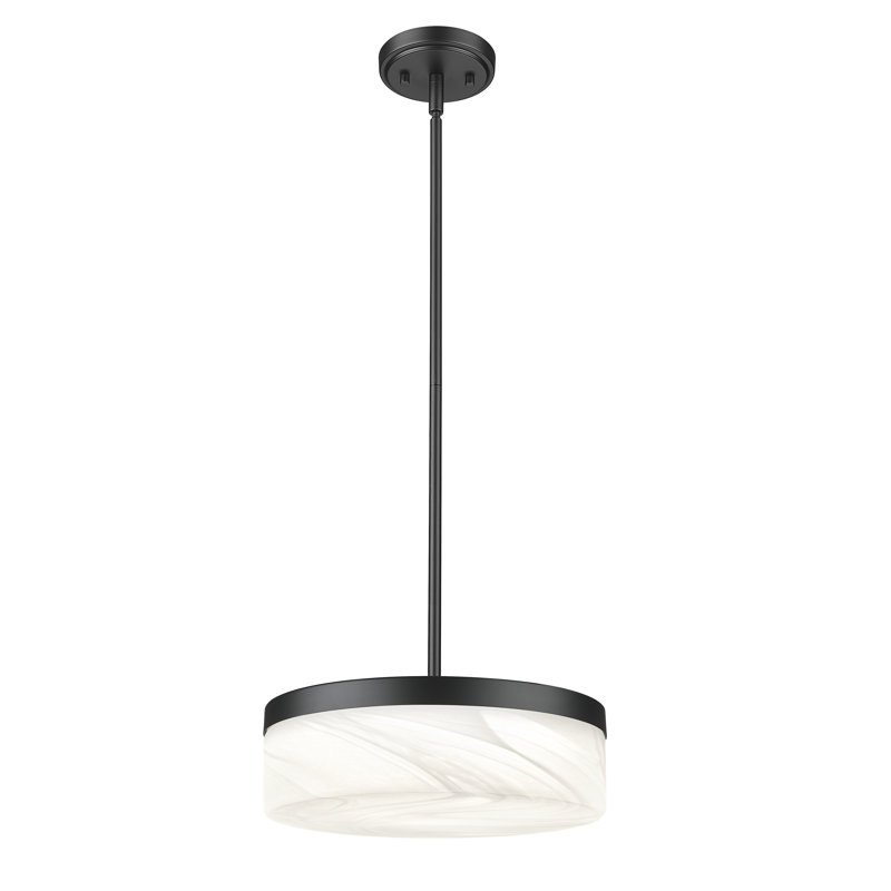 Luminaire suspendu 13 po Haddon, Noir mat