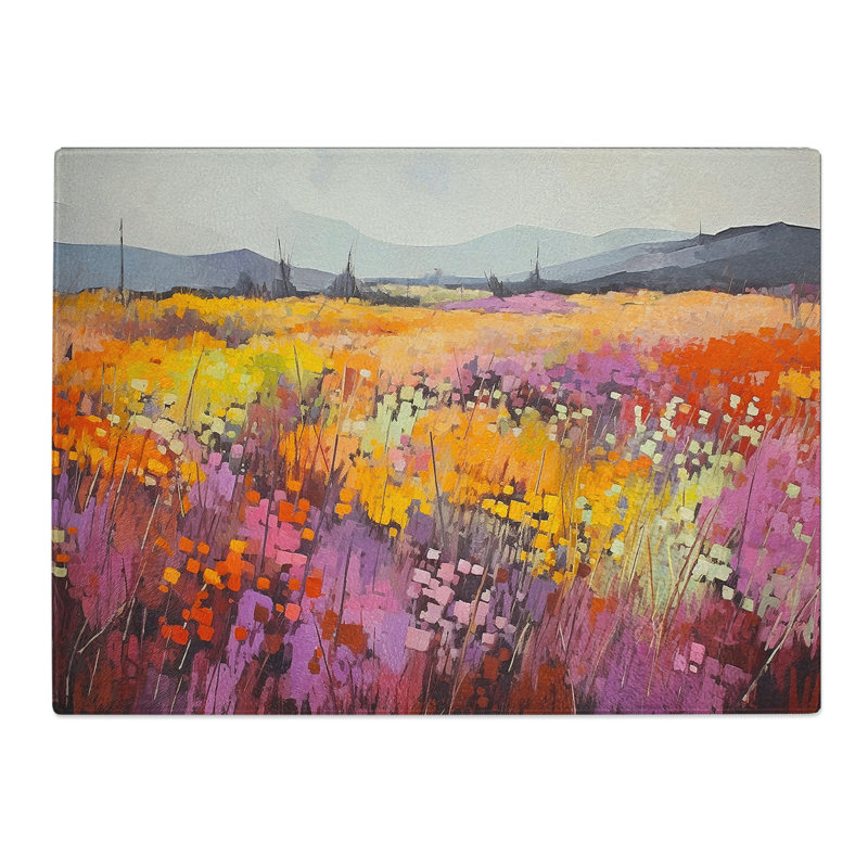 Colour Field  Glass Chopping Board