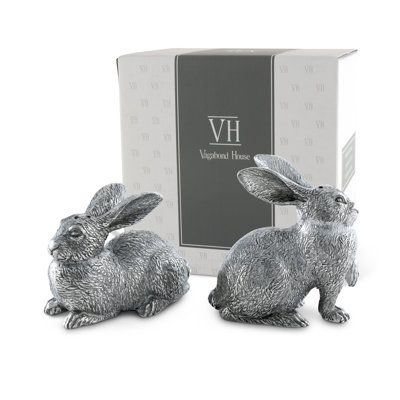 Ensemble salière et poivrière Morning Hunt Pewter Wild Hare