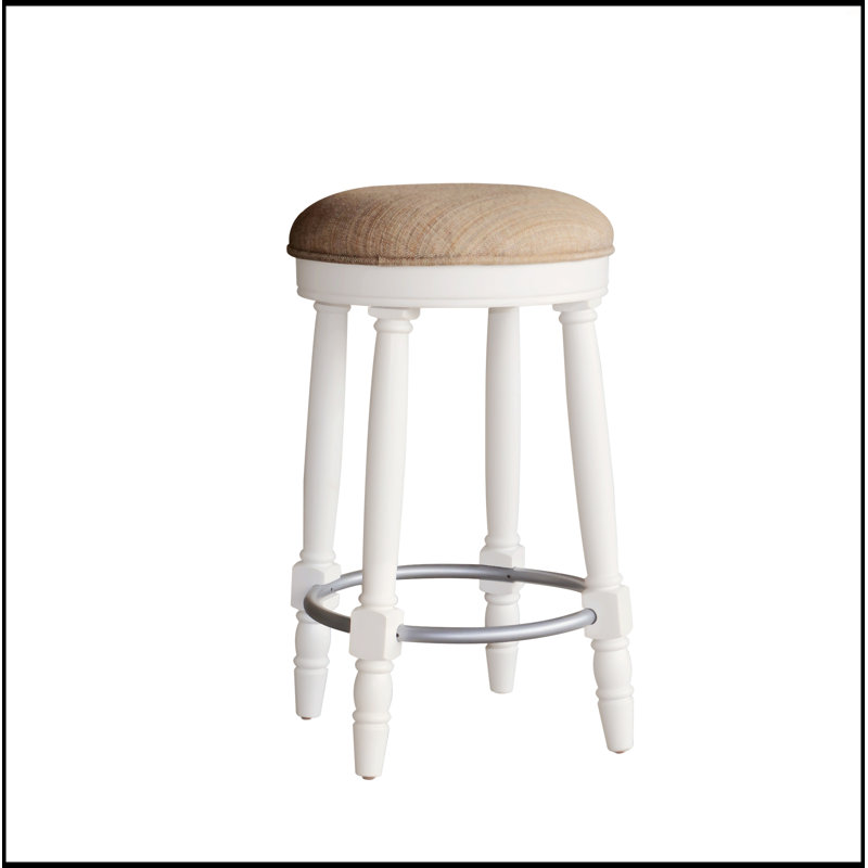 Bar Stools Set Of 2, Tan, White