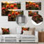 Cactus rouge et vert avec coucher de soleil I - art mural floral en métal-1801591104