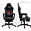 Fauteuil de jeu en cuir noir Pu