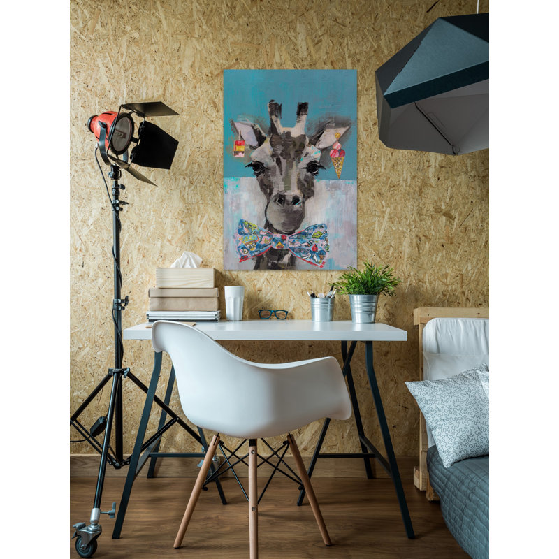 «Sassy Giraffe» de Chatsworth, reproduction d'art sur toile tendue, H 60 po x l 40po x P 1,5 po