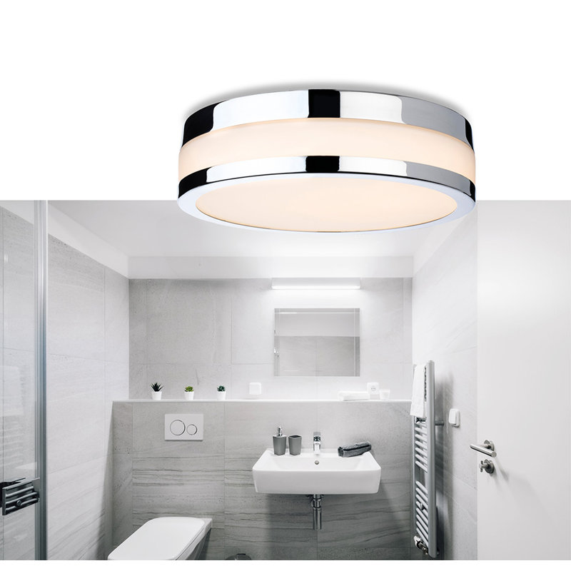 Glass LED Flush Mount, 6Cm H x 22Cm W x 22Cm D