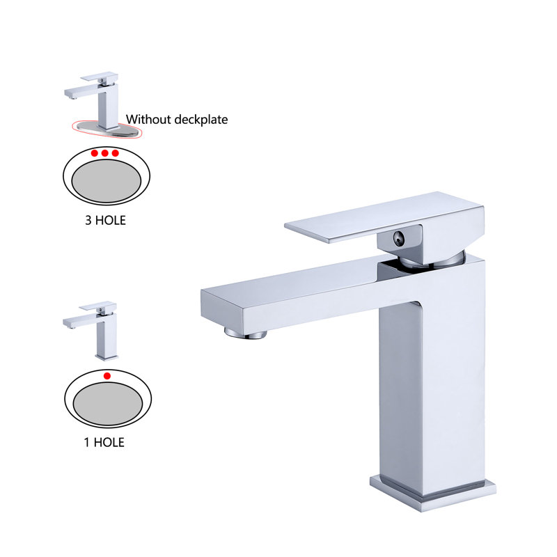 Topcraft Single-Hole, Single-Handle Bathroom Faucet